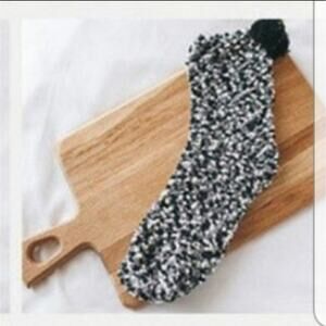 Black oreo cozy pompom cupcake socks gift gray wrapper